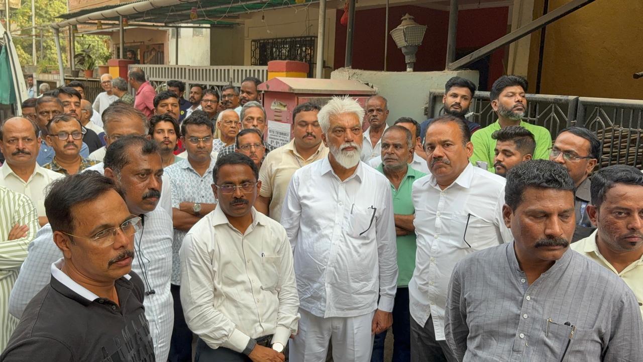 Dadaji Bhuse with workers and citizens of Malegaon Outer